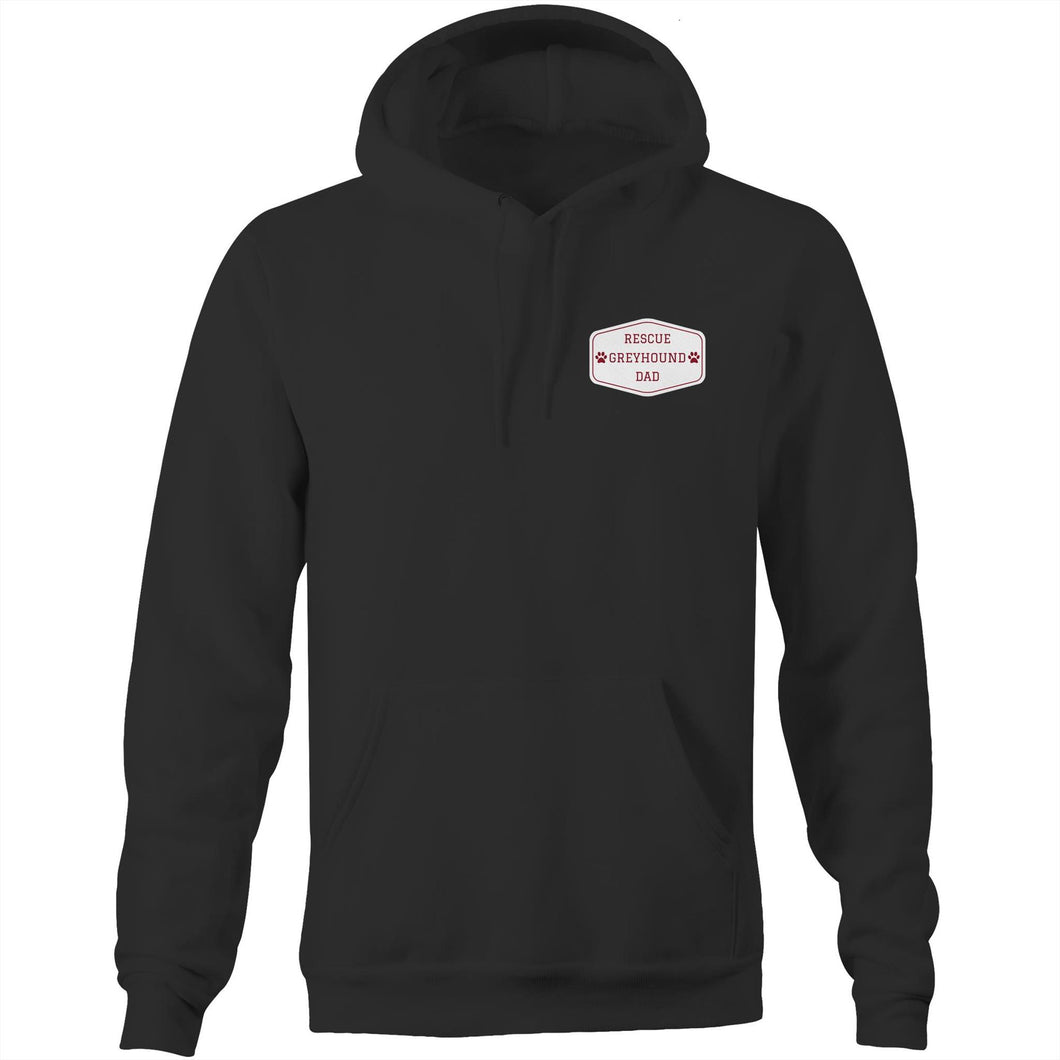 Rescue Greyhound Dad - Pocket Hoodie Sweatshirt