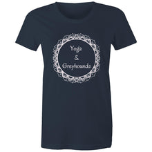 Load image into Gallery viewer, Yoga and Greyhounds - Women&#39;s Classic T-Shirt
