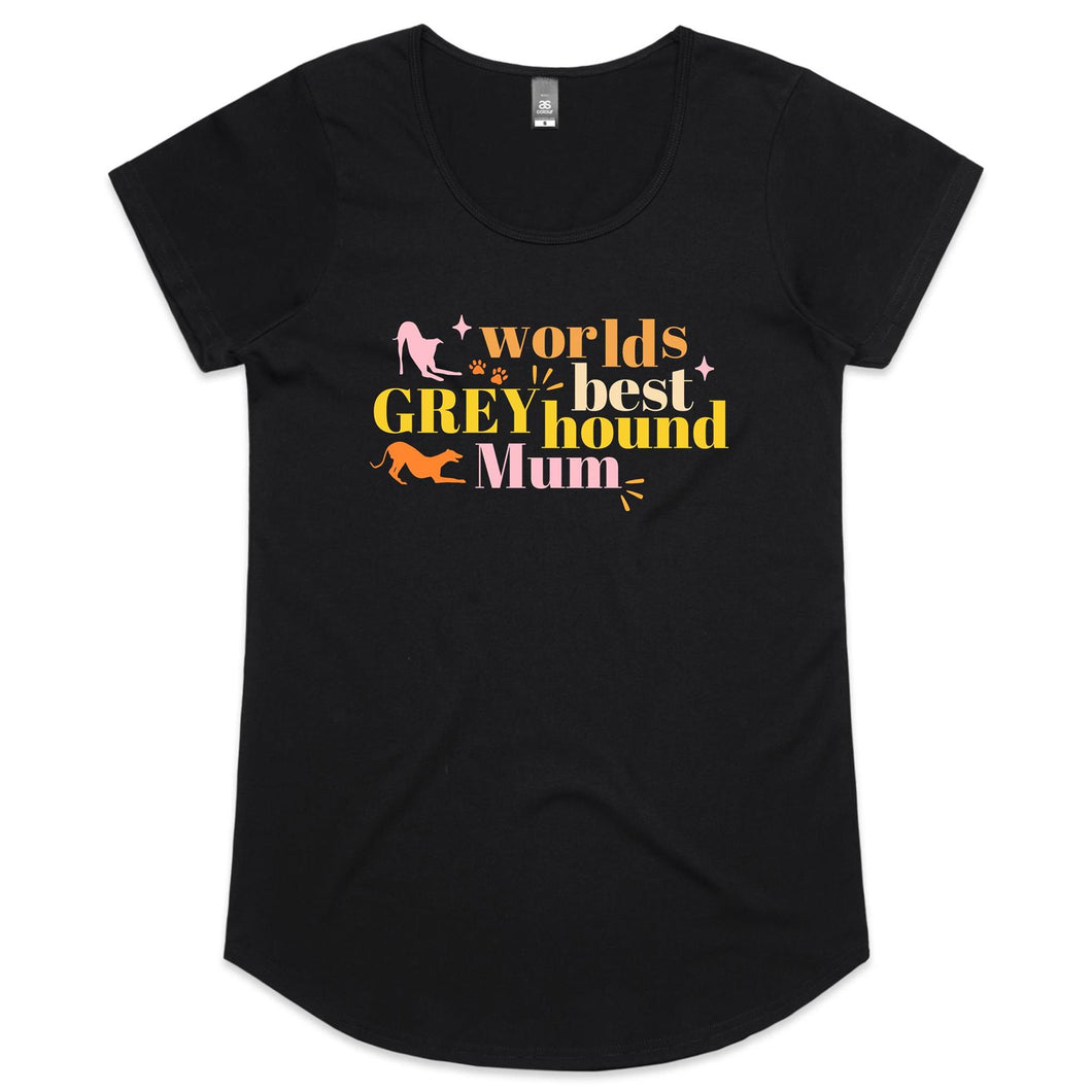 Worlds Best Greyhound Mum - Women's Scoop Neck T-Shirt