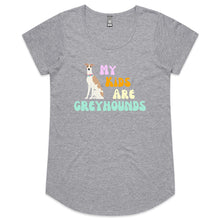 Load image into Gallery viewer, My Kids Are Greyhounds - Women&#39;s Scoop Neck T-Shirt
