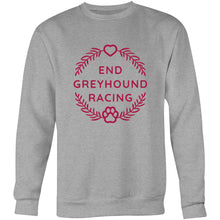 Load image into Gallery viewer, End Greyhound Racing Wreath - Crew Sweatshirt
