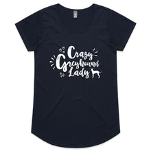 Load image into Gallery viewer, Crazy Greyhound Lady Graphic - Women&#39;s Scoop Neck T-Shirt
