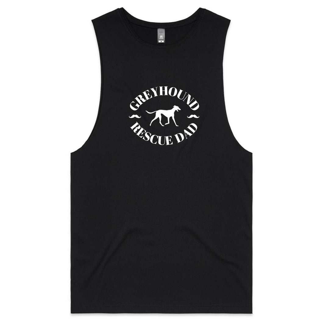 Greyhound Rescue Dad Moustache - Men's Tank Top Tee