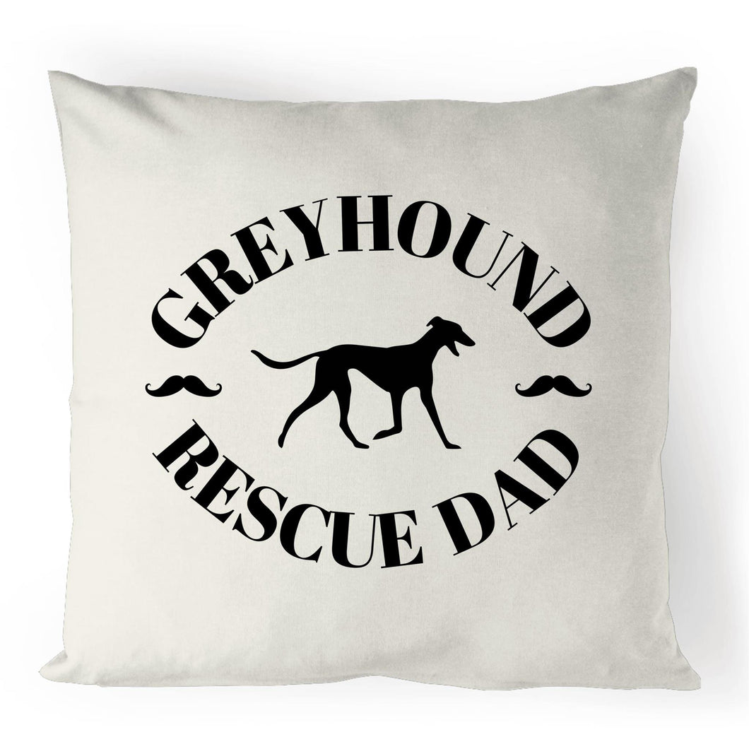 Greyhound Rescue Dad Moustache - 100% Linen Cushion Cover