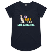 Load image into Gallery viewer, My Kids Are Greyhounds - Women&#39;s Scoop Neck T-Shirt
