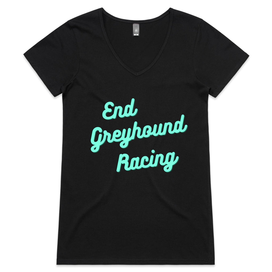 End Greyhound Racing - Women's V-Neck T-Shirt