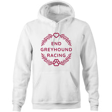 Load image into Gallery viewer, End Greyhound Racing Wreath - Pocket Hoodie Sweatshirt
