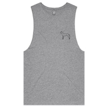 Load image into Gallery viewer, Minimalist Greyhound Outline - Men&#39;s Tank Top Tee
