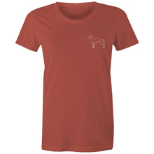 Load image into Gallery viewer, Minimalist Greyhound Outline  - Women&#39;s Classic T-Shirt
