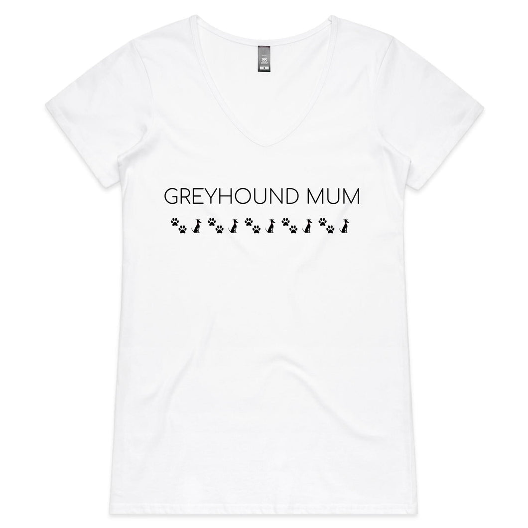 Greyhound Mum - Women's V-Neck T-Shirt