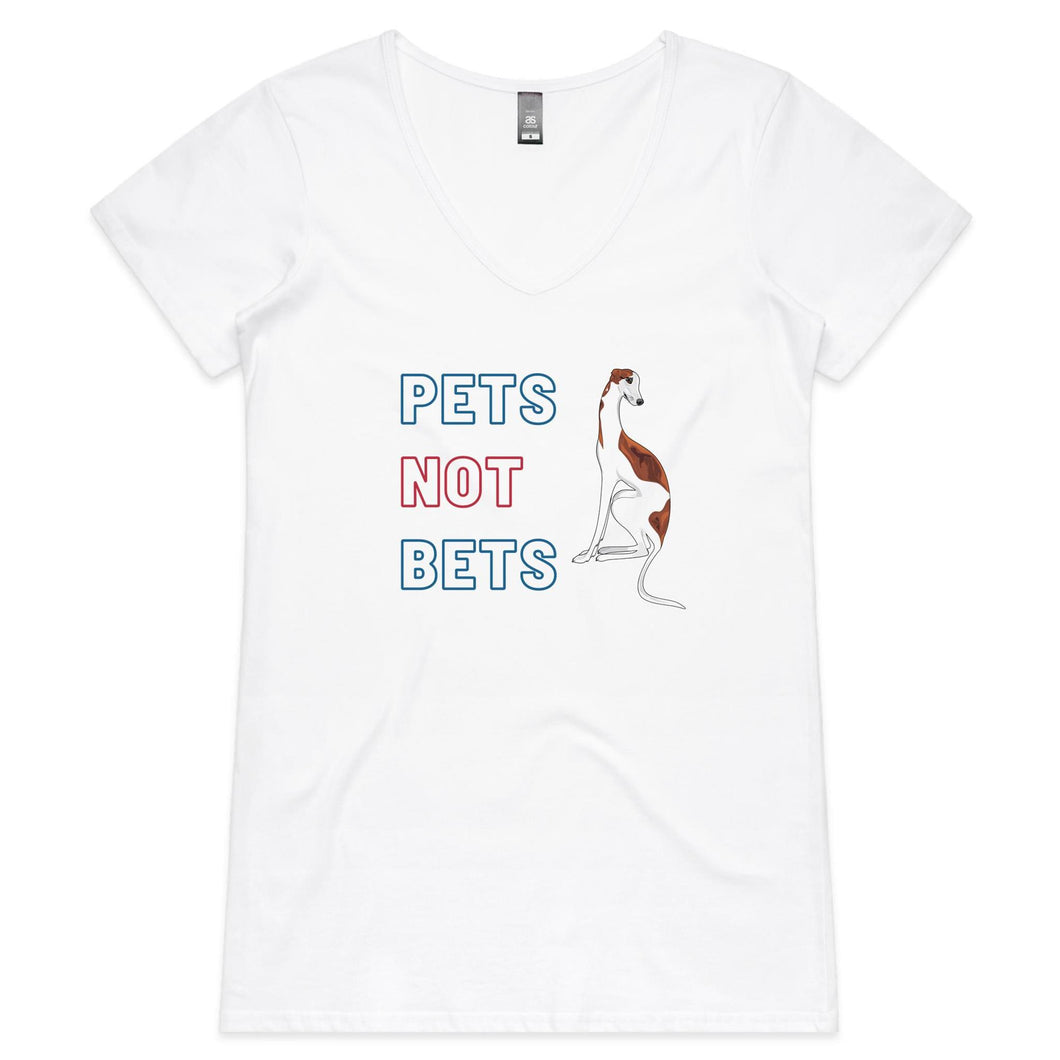 Pets Not Bets - Women's V-Neck T-Shirt