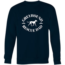 Load image into Gallery viewer, Greyhound Rescue Dad Moustache - Men&#39;s Crew Sweatshirt
