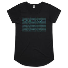 Load image into Gallery viewer, I Fucking Love My Greyhound - Women&#39;s Scoop Neck T-Shirt
