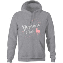 Load image into Gallery viewer, Greyhound Mum Pink Print - Pocket Hoodie Sweatshirt
