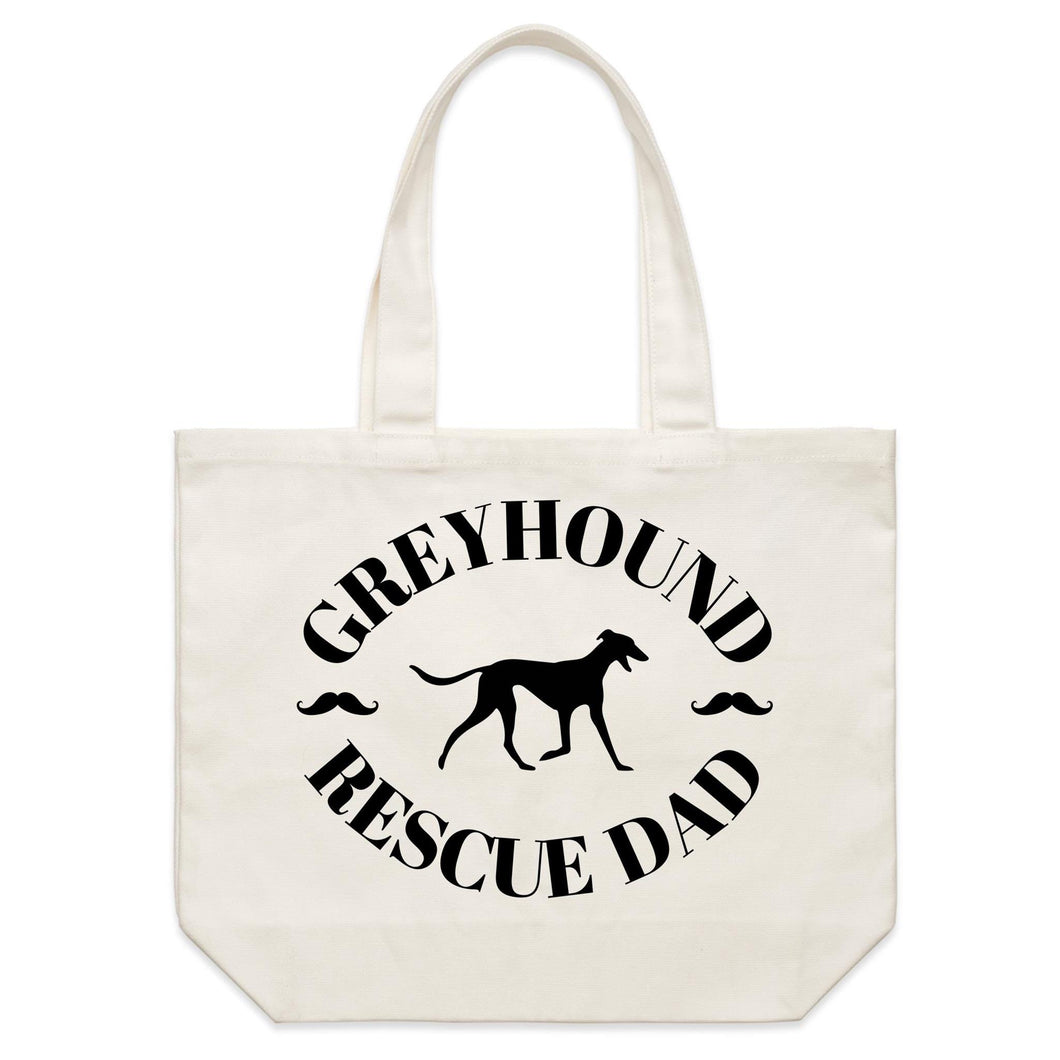 Greyhound Rescue Dad Moustache - Shoulder Canvas Tote Bag