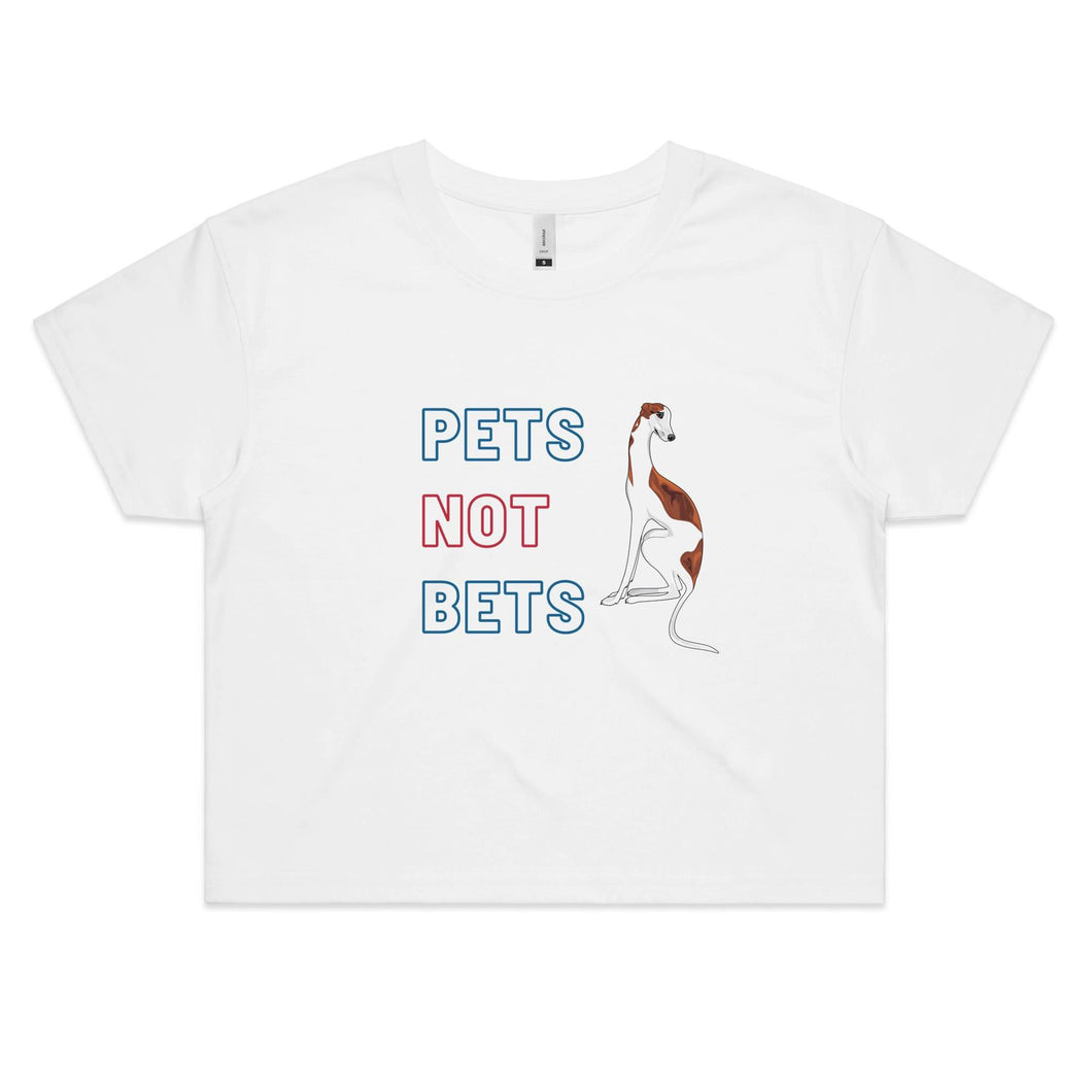 Pets Not Bets - Women's Crop T-Shirt