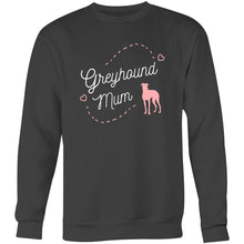 Load image into Gallery viewer, Greyhound Mum Pink Print - Crew Sweatshirt
