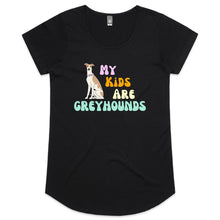 Load image into Gallery viewer, My Kids Are Greyhounds - Women&#39;s Scoop Neck T-Shirt
