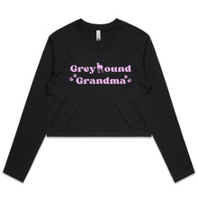 Load image into Gallery viewer, Greyhound Grandma - Women&#39;s Long Sleeve Crop T-Shirt
