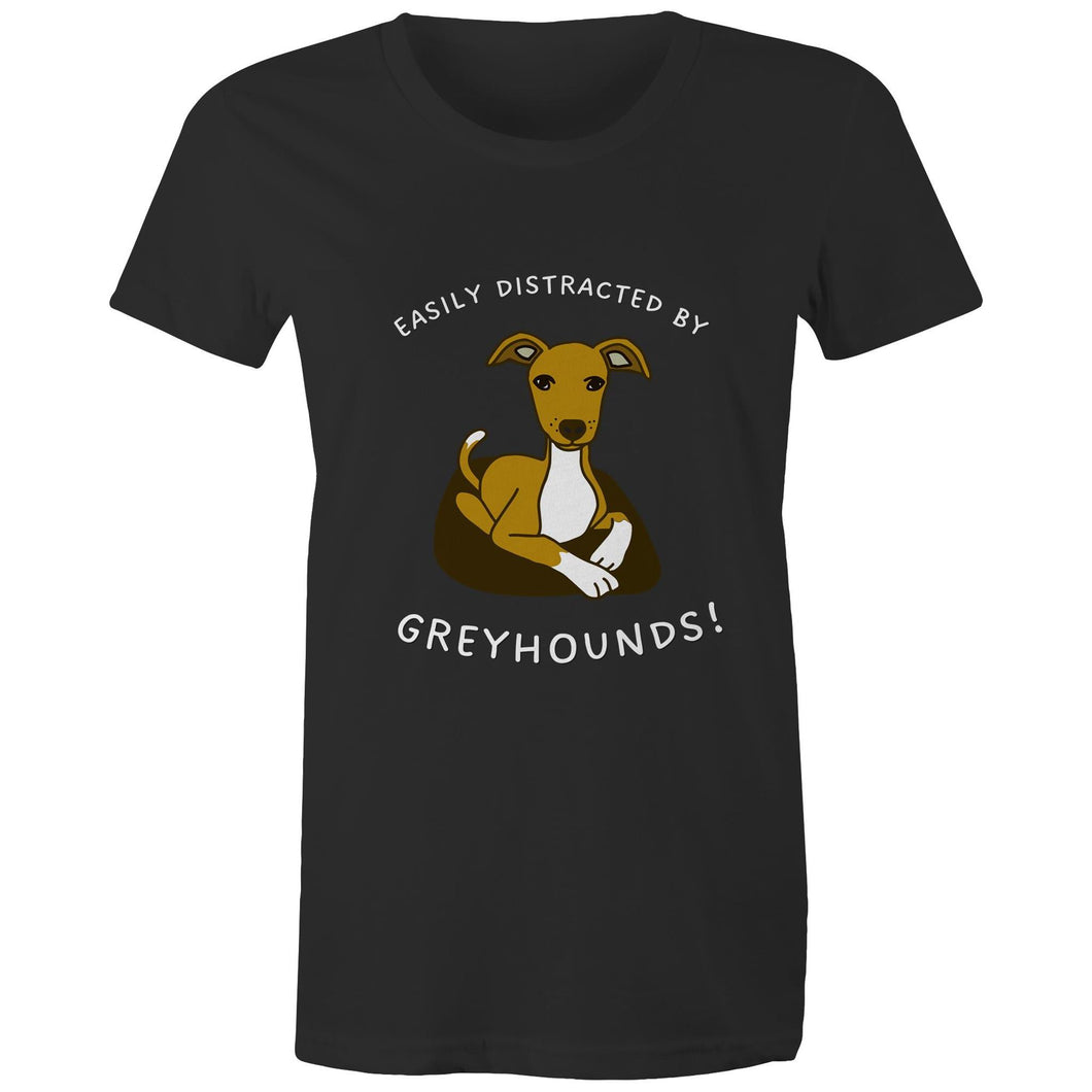 Easily Distracted by Greyhounds Graphic - Women's Classic T-Shirt