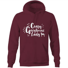 Load image into Gallery viewer, Crazy Greyhound Lady Graphic - Pocket Hoodie Sweatshirt
