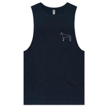 Load image into Gallery viewer, Minimalist Greyhound Outline - Men&#39;s Tank Top Tee
