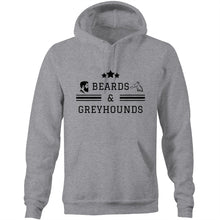 Load image into Gallery viewer, Beards and Greyhounds - Pocket Hoodie Sweatshirt
