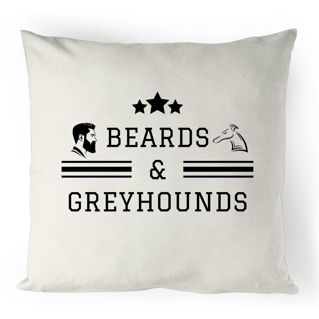 Beards and Greyhounds - 100% Linen Cushion Cover