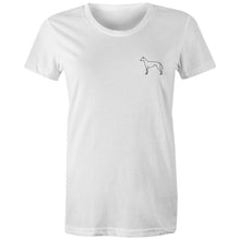 Load image into Gallery viewer, Minimalist Greyhound Outline  - Women&#39;s Classic T-Shirt
