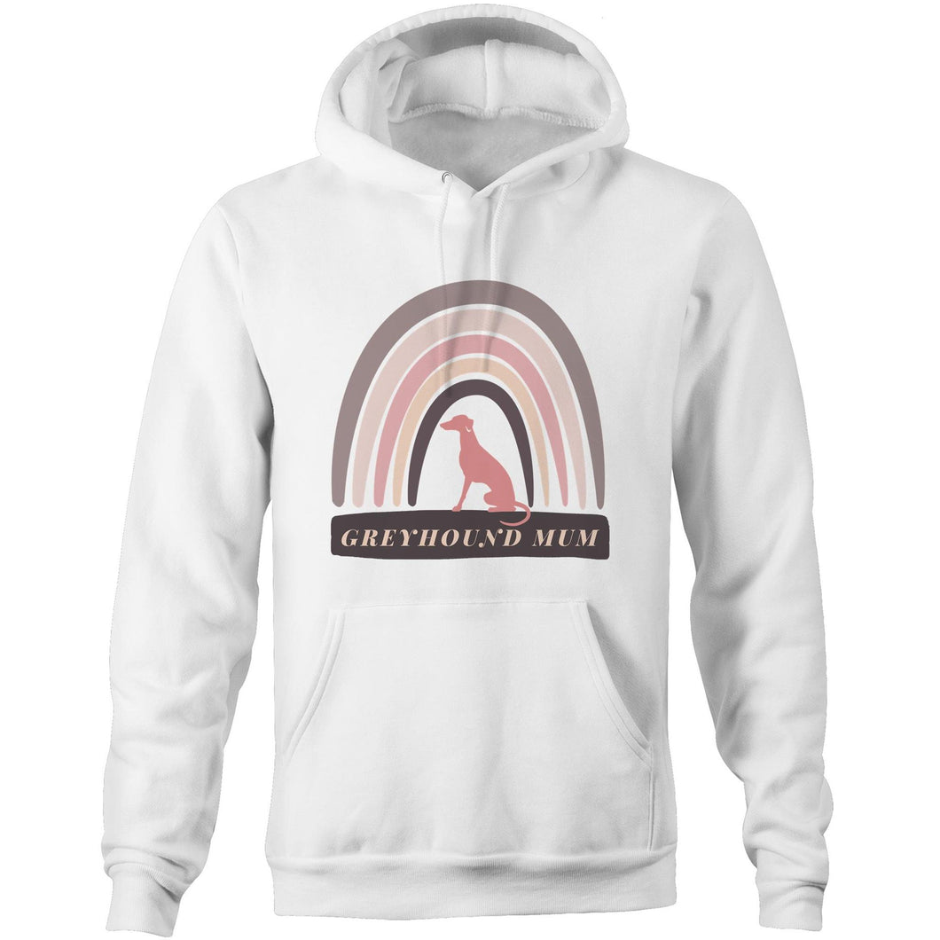 Rainbow Greyhound Mum - Pocket Hoodie Sweatshirt