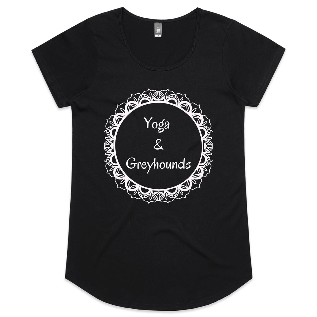 Yoga and Greyhounds - Women's Scoop Neck T-Shirt