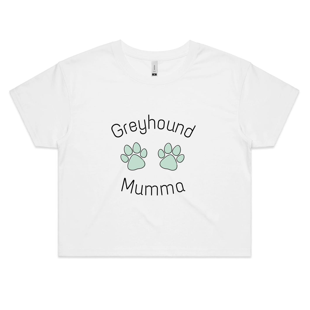 Greyhound Mumma - Women's Crop T-Shirt