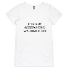 Load image into Gallery viewer, This Is My Greyhound Walking Shirt  - Women&#39;s V-Neck T-Shirt
