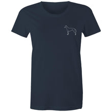 Load image into Gallery viewer, Minimalist Greyhound Outline  - Women&#39;s Classic T-Shirt
