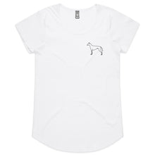 Load image into Gallery viewer, Minimalist Greyhound Outline - Women&#39;s Scoop Neck T-Shirt
