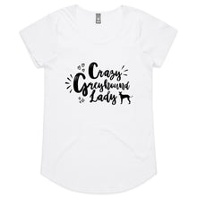 Load image into Gallery viewer, Crazy Greyhound Lady Graphic - Women&#39;s Scoop Neck T-Shirt
