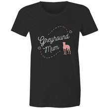 Load image into Gallery viewer, Greyhound Mum Pink Print - Women&#39;s Classic T-Shirt
