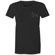 Load image into Gallery viewer, Minimalist Greyhound Outline  - Women&#39;s Classic T-Shirt
