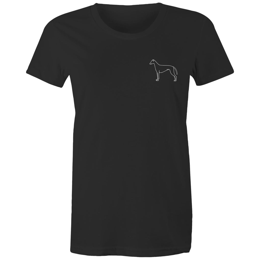 Minimalist Greyhound Outline  - Women's Classic T-Shirt