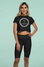 Load image into Gallery viewer, Yoga and Greyhounds - Women&#39;s Crop T-Shirt
