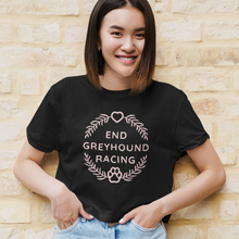 Load image into Gallery viewer, End Greyhound Racing Wreath - Women&#39;s Crop T-Shirt
