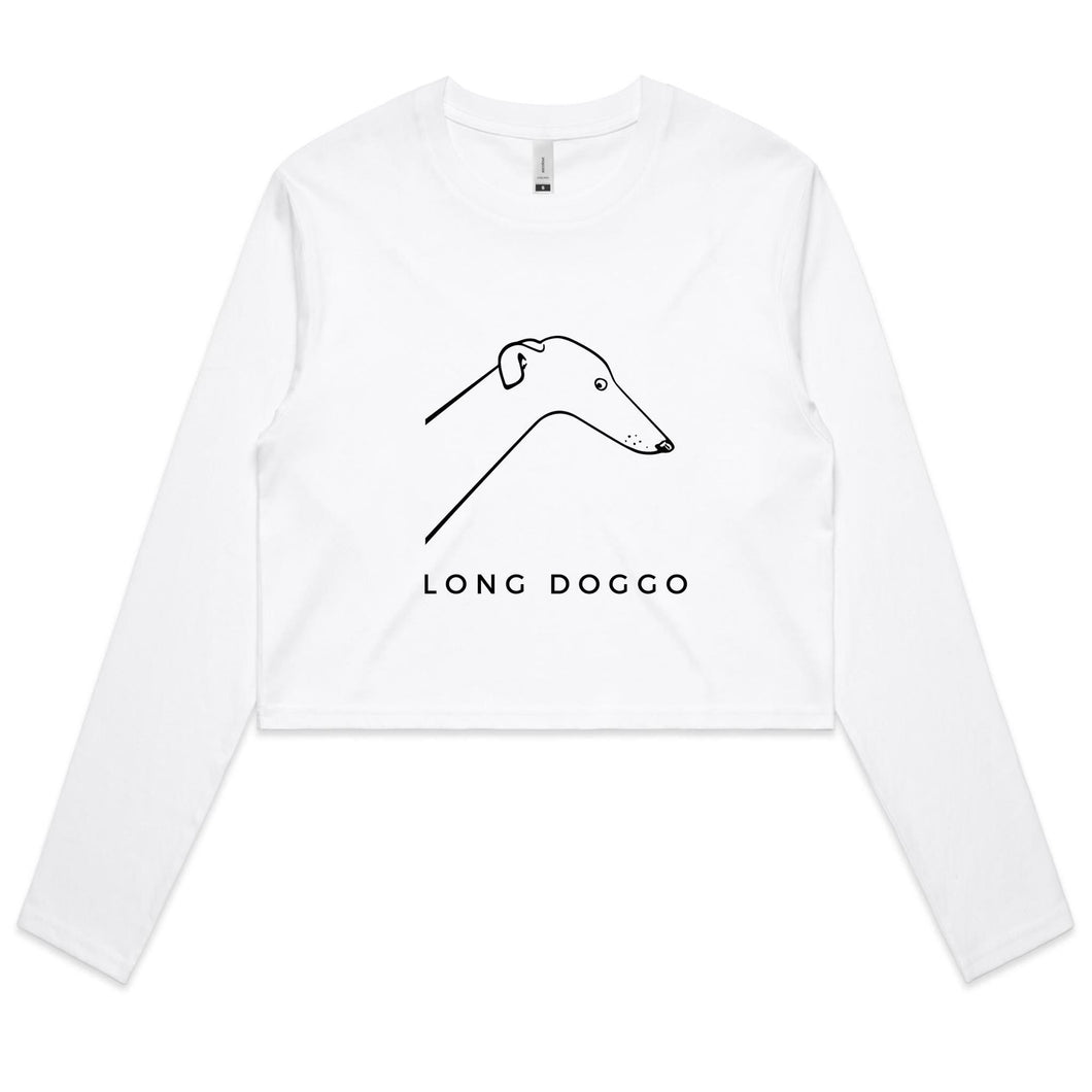 Long Doggo - Women's Long Sleeve Crop T-Shirt