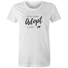 Load image into Gallery viewer, Stay Woke Adopt A Grey - Women&#39;s Classic T-Shirt
