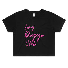 Load image into Gallery viewer, Long Doggo Club - Women&#39;s Crop T-Shirt
