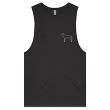 Load image into Gallery viewer, Minimalist Greyhound Outline - Men&#39;s Tank Top Tee
