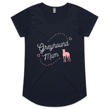 Load image into Gallery viewer, Greyhound Mum Pink Print - Women&#39;s Scoop Neck T-Shirt
