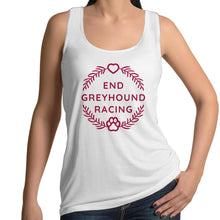 Load image into Gallery viewer, End Greyhound Racing Wreath - Women&#39;s Singlet
