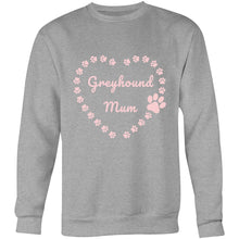 Load image into Gallery viewer, Greyhound Mum Heart Frame - Crew Sweatshirt
