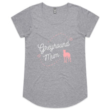 Load image into Gallery viewer, Greyhound Mum Pink Print - Women&#39;s Scoop Neck T-Shirt
