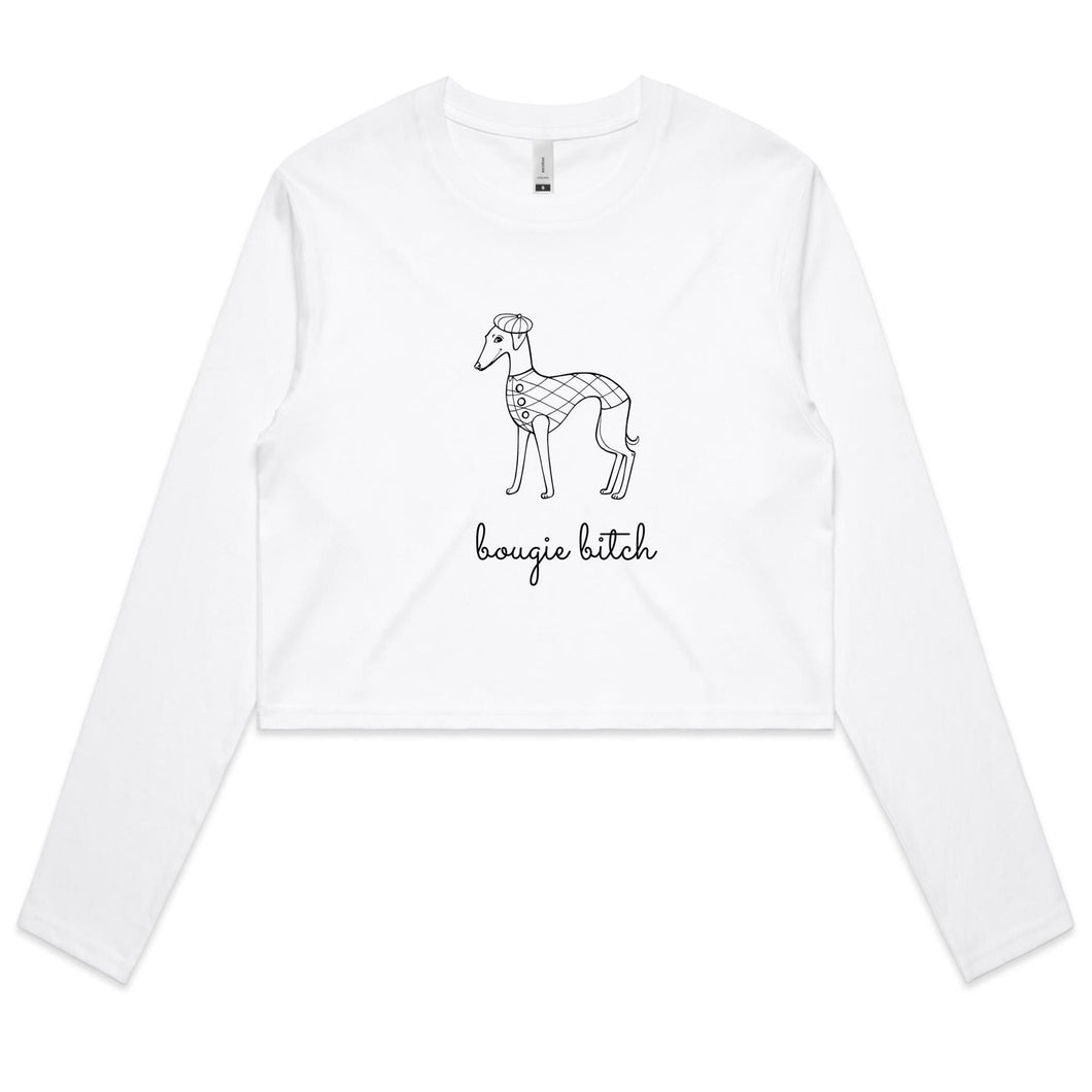 Bougie Bitch - Women's Long Sleeve Crop T-Shirt